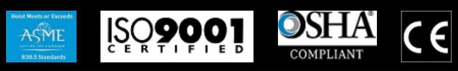 Certificaciones y normas ASME, ISO 9001, OSHA y CE